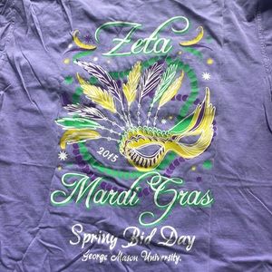 ZTA Mardi Gras themed shirt